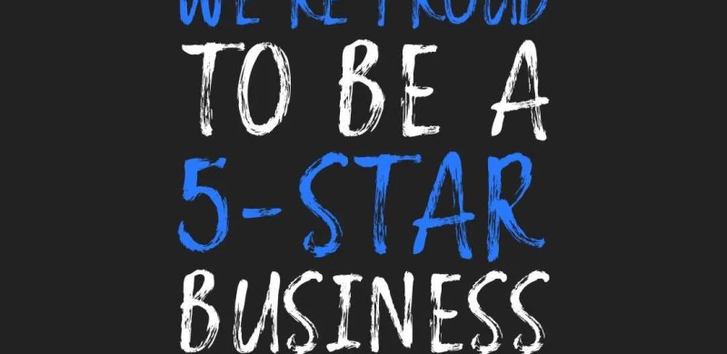 Google Rating 5 - Social Post Chalkboard